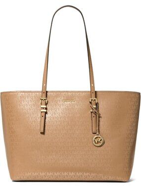 Women’s Gold-tone Hardware/Foil Printed Mk Signature Smooth Nappa Leather/Husk